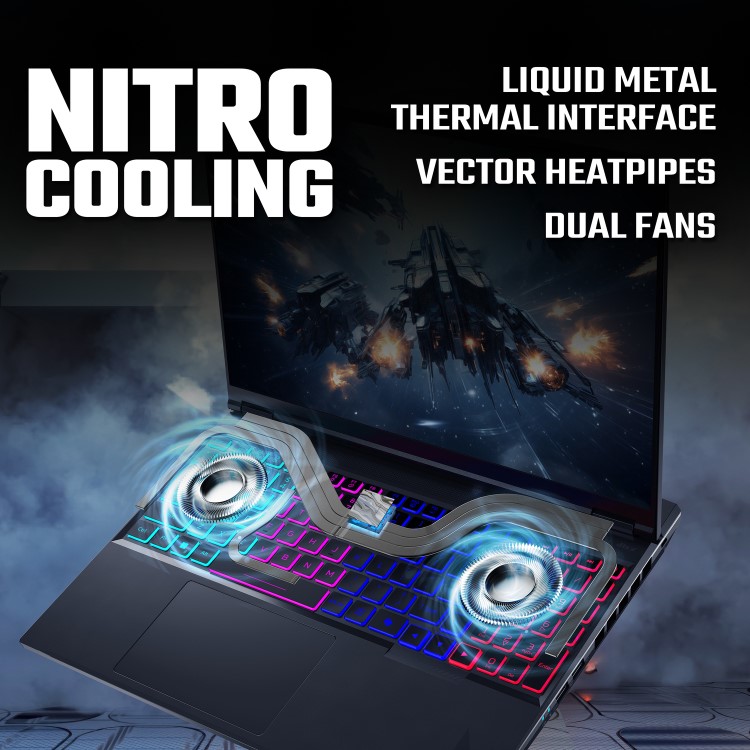 Acer Nitro 16 AI AMD Ryzen AI 7 16GB RAM 1TB SSD RTX 5070 Ti 180Hz 16 Inch Windows 11 Gaming Laptop