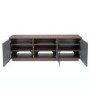 UK-CF New London TV Cabinet for up to 65" TVs - Walnut/Grey