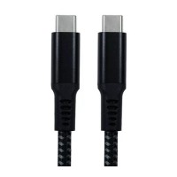 OEM 1.8 Meter USB-C to USB-C Male to Male 100W Braided Cable Black OEM 1.8 Meter USB-C to USB-C Male to Male 100W Braided Cable Black
