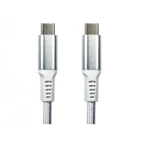 OEM 1.8 Meter USB-C to USB-C Male to Male 100W White Braided Cable 
