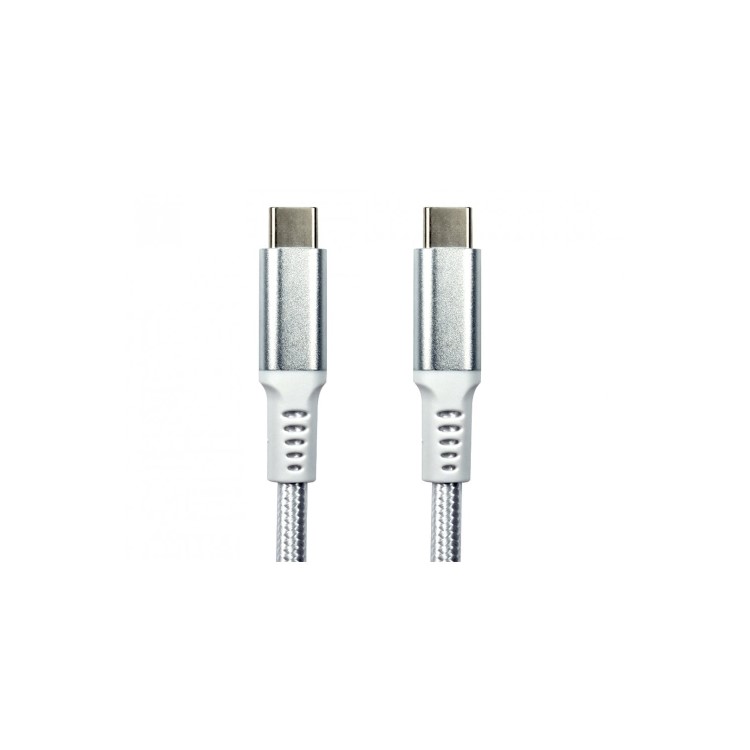 OEM 1.8 Meter USB-C to USB-C Male to Male 100W White Braided Cable 