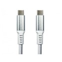 NLMOB-901BDWT OEM 1 Meter USB-C to USB-C Male to Male 100W White Braided Cable