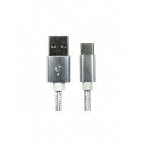 OEM 2 Meter USB-A 2.0 to USB-C White Braided Cable 