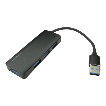 OEM 4 Port USB 3.0 Ultra Mini Hub Black