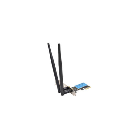 Evo Labs PCI-Express Full Height AC1200 Dual Band WiFi Card with Detachable Antennas and Low Profile Bracket