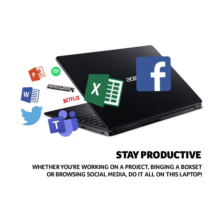 Acer Aspire 3 A315-56 Core i7-1065G7 8GB 256GB SSD 15.6 Inch FHD Windows 10 Laptop