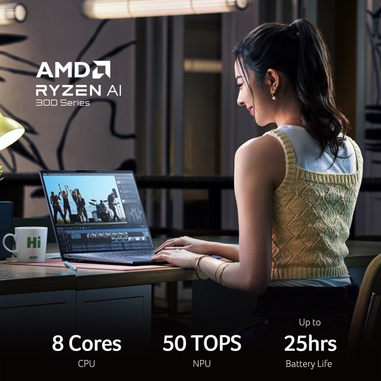 Acer Swift Go 14 AI AMD Ryzen AI 16GB RAM 1TB SSD 14 Inch Windows 11 Laptop