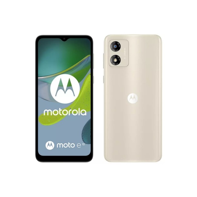 Motorola Moto E13 64GB 4G SIM Free Smartphone - Creamy White