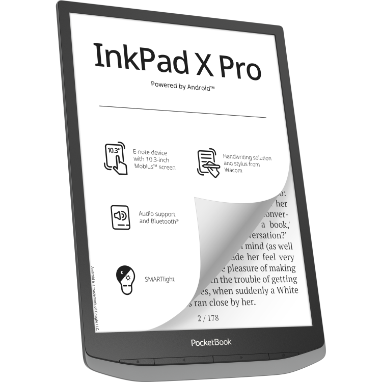 PocketBook InkPad X Pro Mist Grey 10.3" 32GB Wi-Fi e-Reader