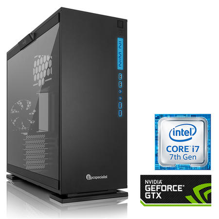 PC Specialist Core i7-7700K 16GB 3TB 240GB SSD GeForce GTX 1080 Windows 10 Gaming Desktop