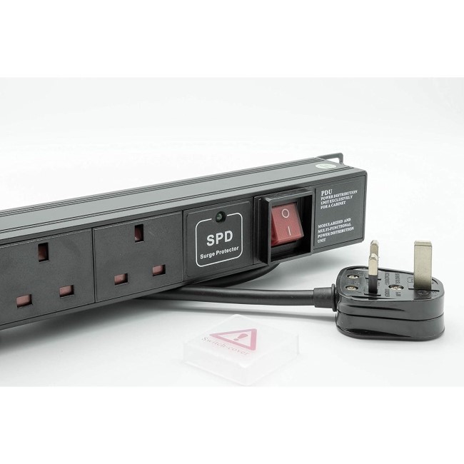DYNAMODE 12 Way High Density Vertical 13A Switched PDU / Power Bar w/ Surge Protection Rackmount