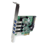 Startech .com 4 Port PCI Express PCIe SuperSpeed USB 3.0 Controller Card Adapter with SATA Power - L