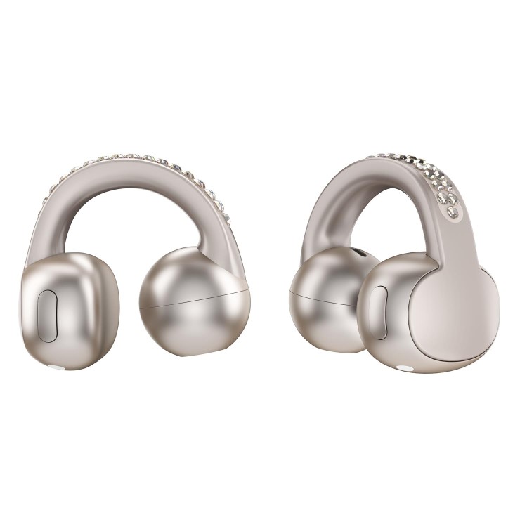 Motorola Moto Buds Loop Bluetooth Earphones - French Oak w/ crystals by Swarovski