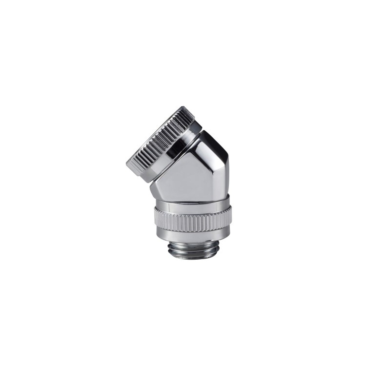 Phanteks 12mm Hard Tube Adapter 45 - Chrome