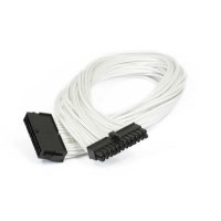 Phanteks 24-Pin ATX Cable Extension 50cm - Sleeved White Phanteks 24-Pin ATX Cable Extension 50cm - Sleeved White