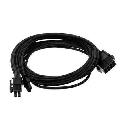 Phanteks 6+2-Pin PCIe Cable Extension 50cm - Sleeved Black