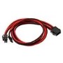 Phanteks 6+2-Pin PCIe Cable Extension 50cm - Sleeved Black & Red