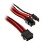 Phanteks 6+2-Pin PCIe Cable Extension 50cm - Sleeved Black & Red