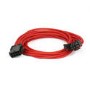 Phanteks 6+2-Pin PCIe Cable Extension 50cm - Sleeved Red