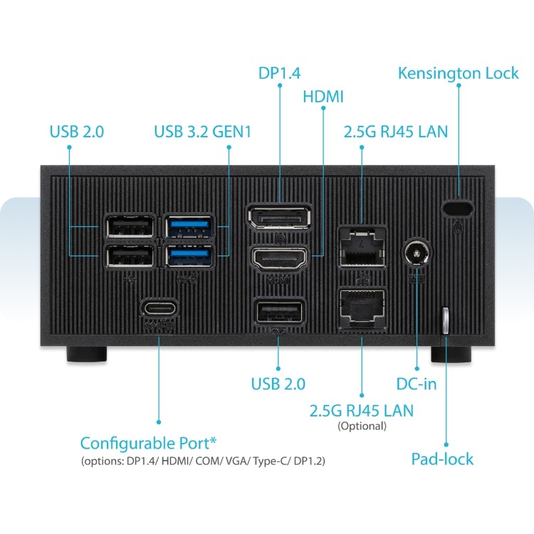 ASUS PN42 Barebone Intel N200 Mini PC