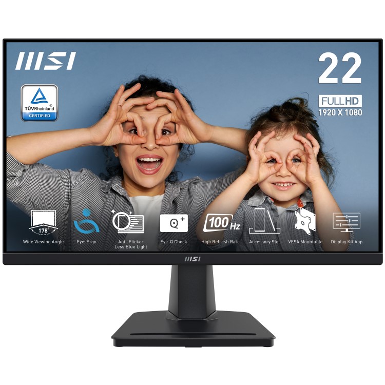MSI PRO MP225V 22" VA Full HD 100Hz 1ms Monitor