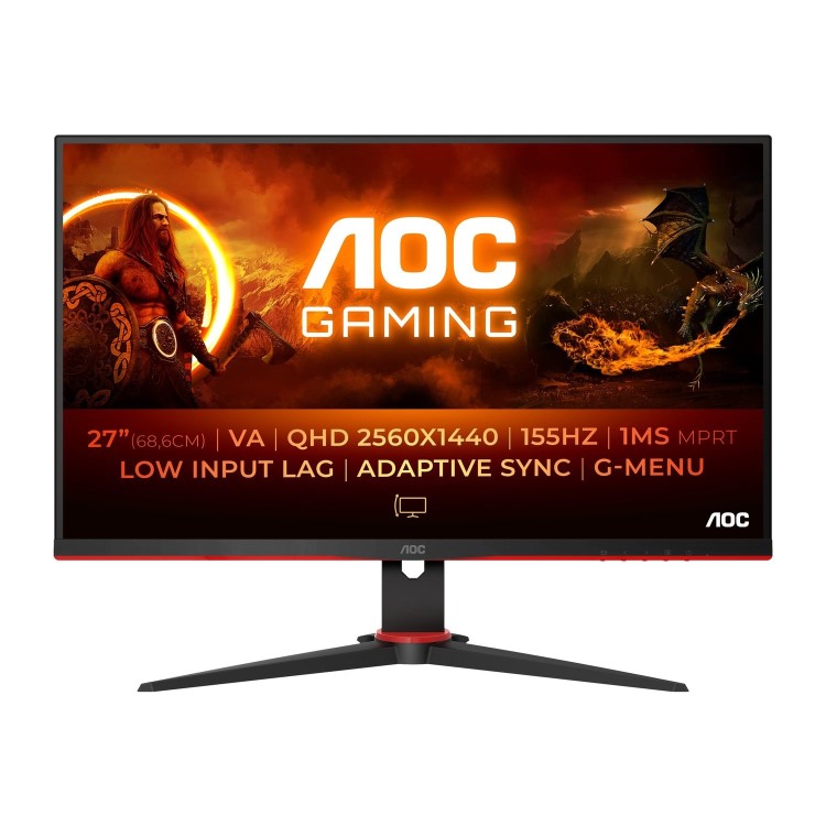 AOC AGON Q27G2E 27" VA QHD 155Hz 1ms FreeSync Gaming Monitor