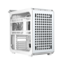 Cooler Master QUBE 500 Flatpack Midi Tower ATX Case with Tempered Glass - White