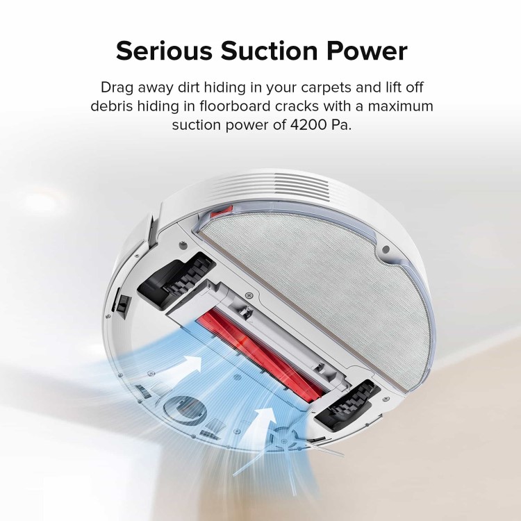 Roborock Q7Max+ Robot Vacuum Cleaner with Self-Emptying Station - White