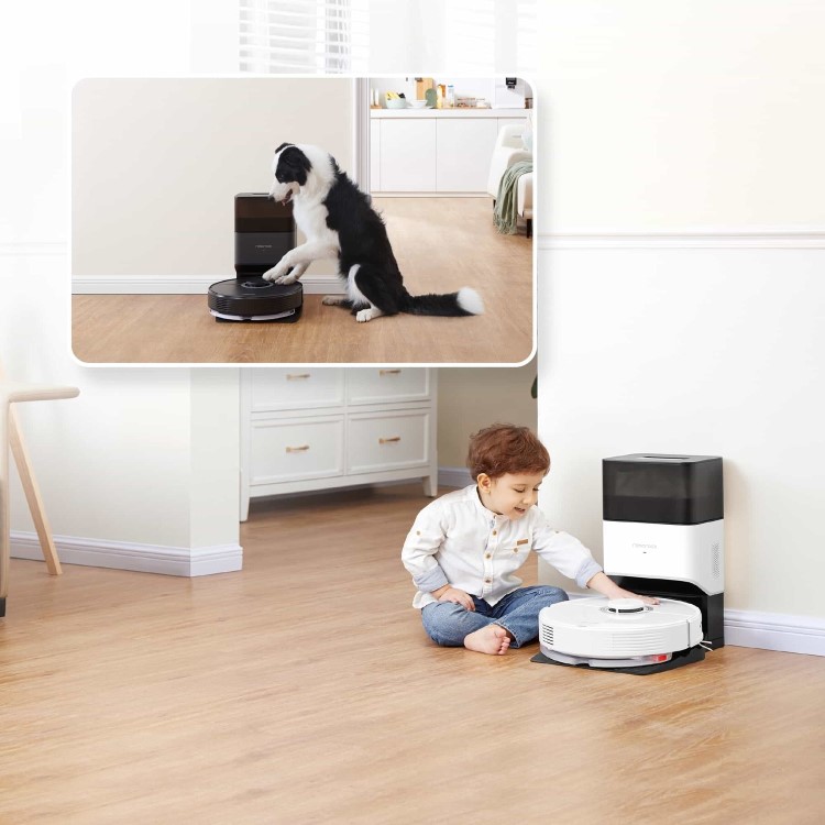 Roborock Q7Max+ Robot Vacuum Cleaner with Self-Emptying Station - White