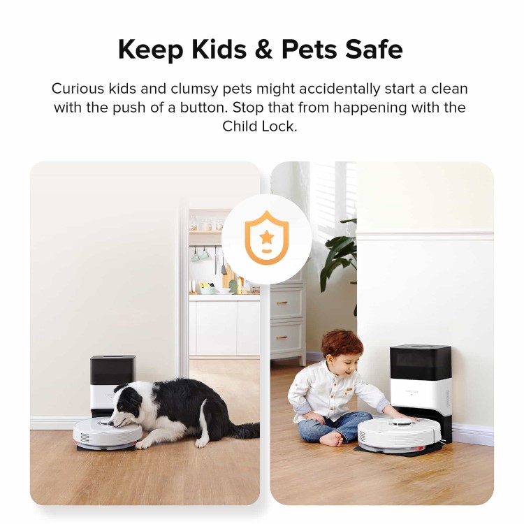 Roborock Q7Max+ Robot Vacuum Cleaner with Self-Emptying Station - White