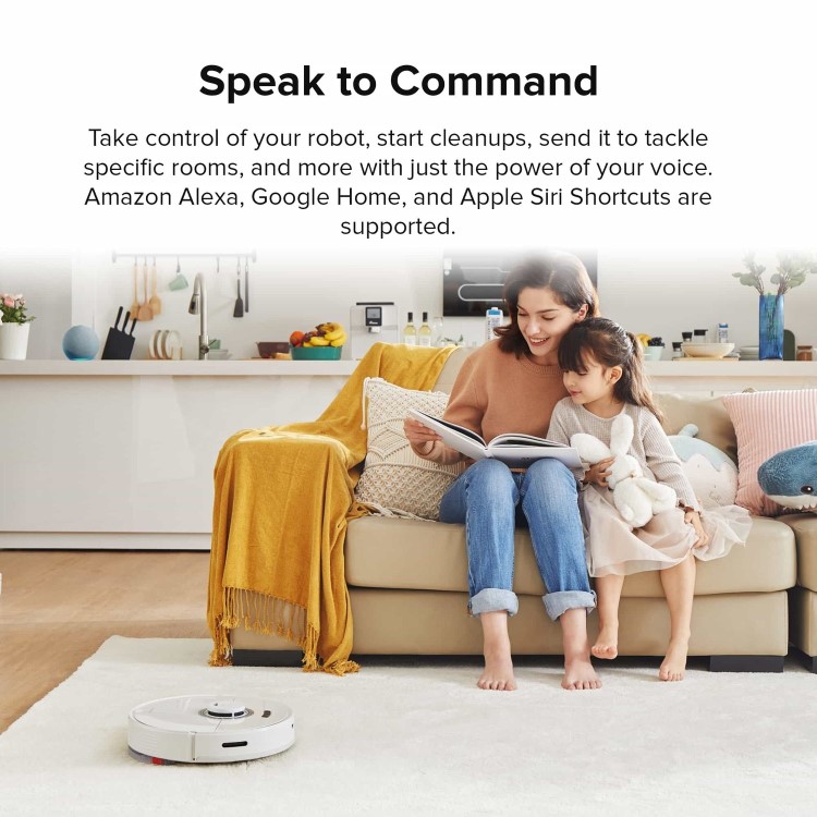 Roborock Q7Max+ Robot Vacuum Cleaner with Self-Emptying Station - White