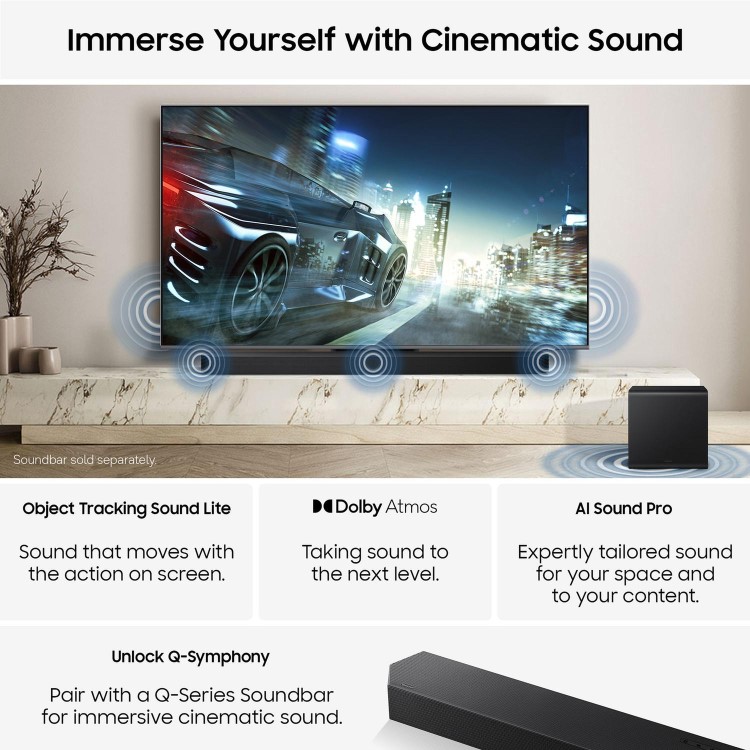 Samsung QE55QN80HAUXXU 55" Neo QLED 4K Ultra HD Smart TV with Tizen OS  Mini LED HDR Gaming TV & Dolby Atmos