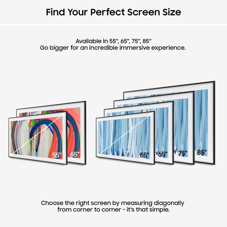 Samsung QE65LS03HWUXXU 65" The Frame QLED 4K Smart TV with Art Mode Matte Display & Dolby Atmos