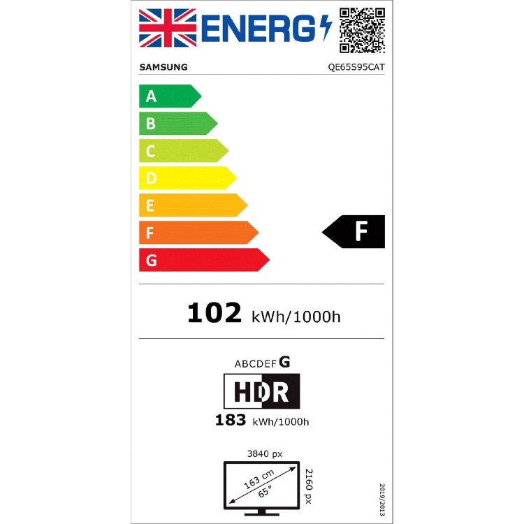 Refurbished Samsung S95 65" 4K Ultra HD with HDR OLED Freeview Smart TV