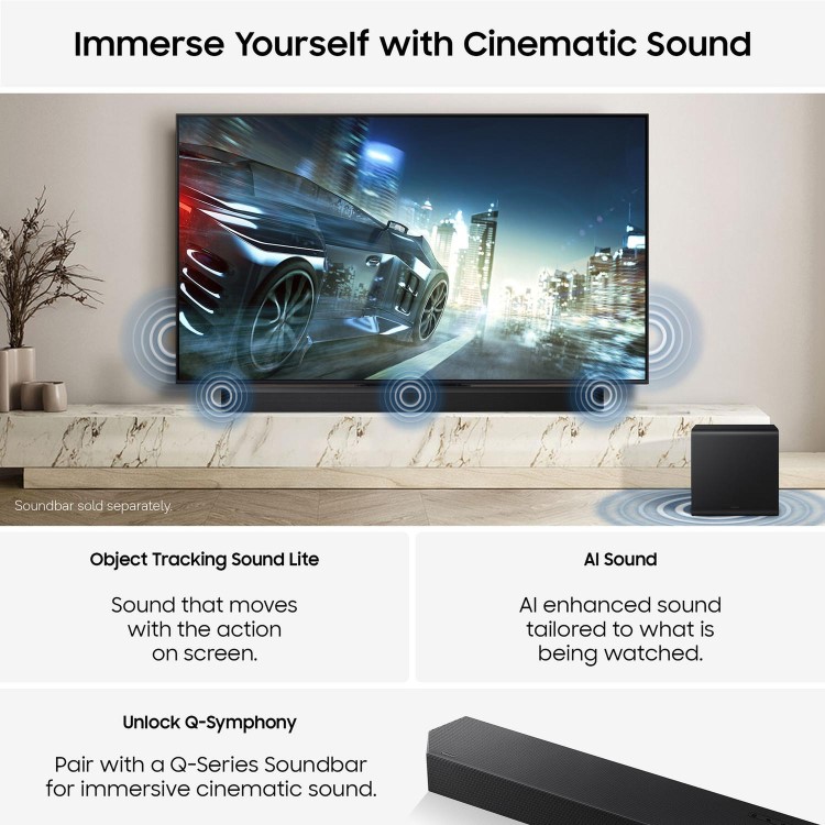 Samsung QE85QN73HAUXXU 85" Neo QLED 4K Ultra HD Smart TV with Tizen OS  Quantum Mini LED AI 4K Upscaling Gaming Hub Vision AI HDR Smart TV