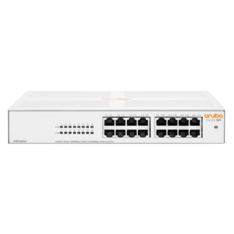 HPE Aruba Instant On 1430 16G 16-Port Gigabit L2 Unmanaged Rack-mountable Switch