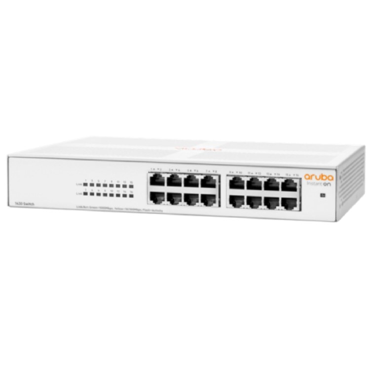 HPE Aruba Instant On 1430 16G 16-Port Gigabit L2 Unmanaged Rack-mountable Switch