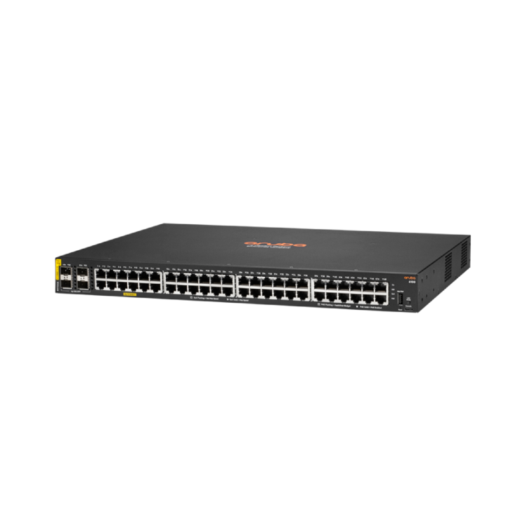HPE Aruba Networking C-Port 6100 48G 48-Port Class4 PoE+ with SFP+ L3 Managed Rack-mountable Switch 740W