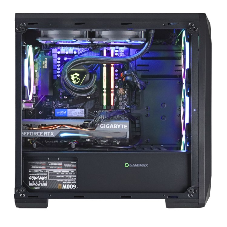 REACT Hunter AMD Ryzen 9 5900X 32GB 2TB HDD + 500GB SSD GeForce RTX 3070 Windows 10 Desktop Gaming PC