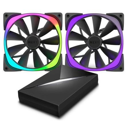 NZXT RGB Dual 140M Fan + HUE Controller