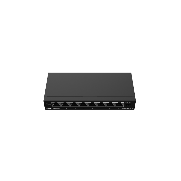 Ruijie Reyee RG-ES208GC 8-Port Gigabit Ethernet Non-PoE Wall-Mountable Smart Managed Switch