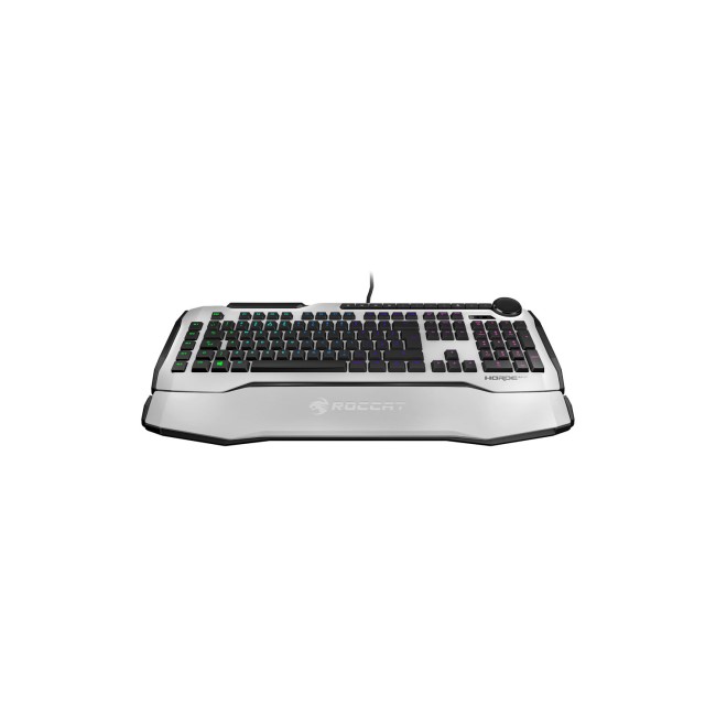 Roccat Horde AIMO Membranical RGB LED Gaming Keyboard in White