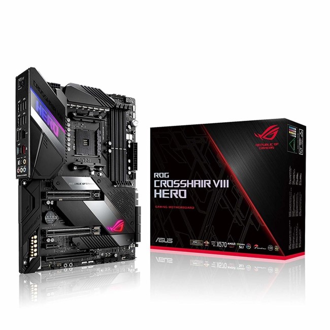 Box open ASUS ROG Crosshair VIII Hero - AMD X570 - ATX Motherboard