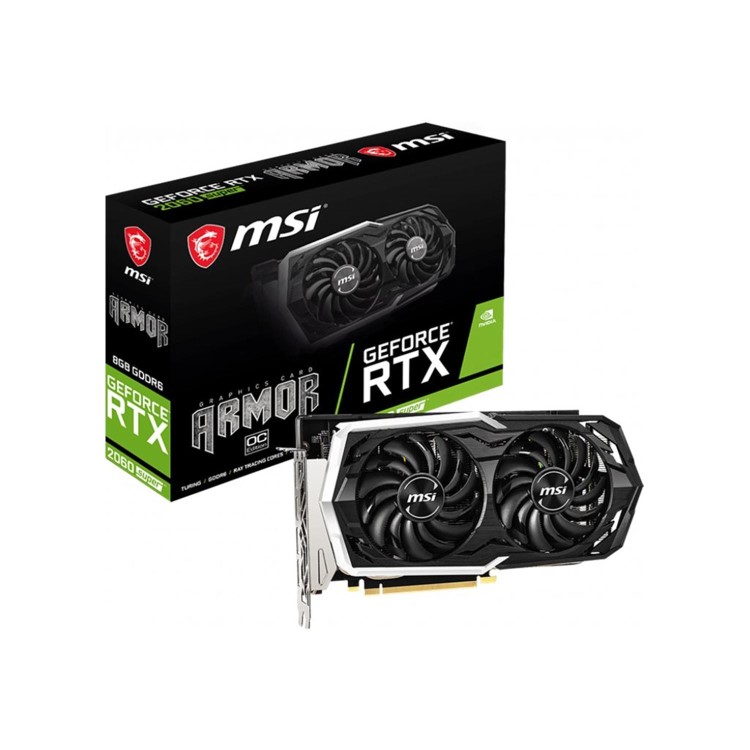 MSI GeForce RTX 2060 SUPER ARMOR OC 8GB Dual Fan Graphics Card