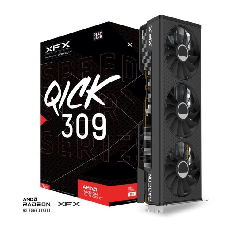 XFX Swift AMD Radeon RX 9060 XT OC Black 8GB GDDR6 Graphics Card