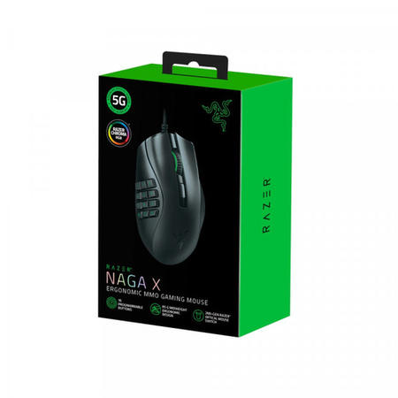 Razer Naga X RGB Wired Gaming Mouse Black