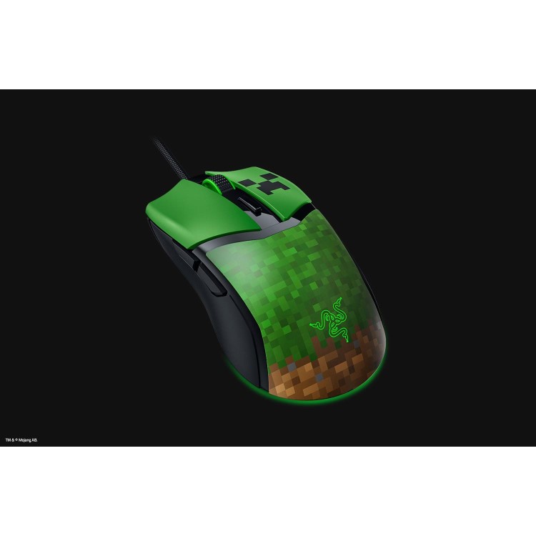 Razer Cobra Wired 8500 DPI Optical Gaming Mouse - Minecraft Edition Green