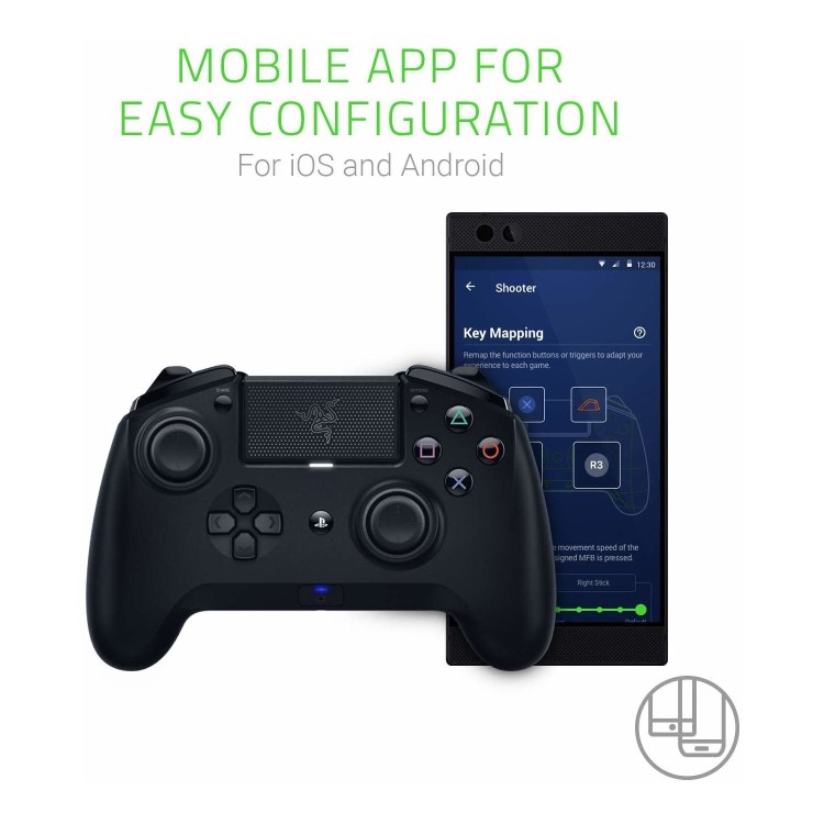 Razer Wireless Raiju Tournament Edition PS4 Gaming Controller in Black