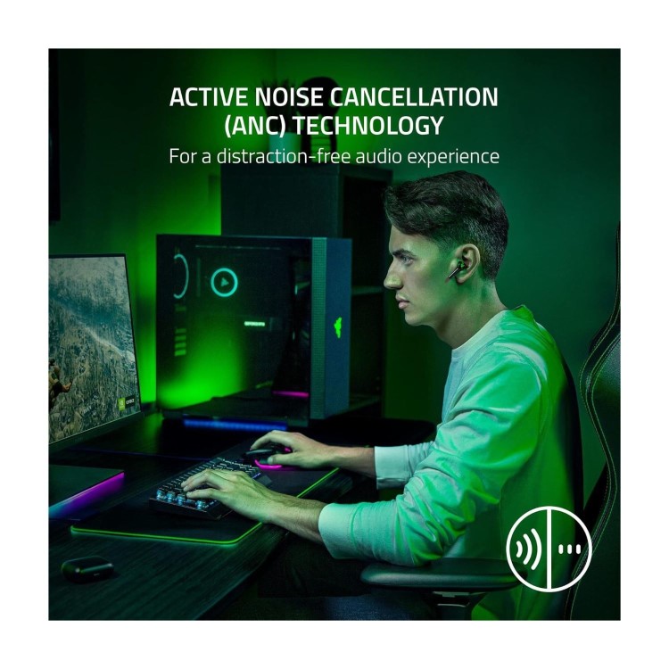 Razer Hammerhead HyperSpeed Wireless Earphones - Black