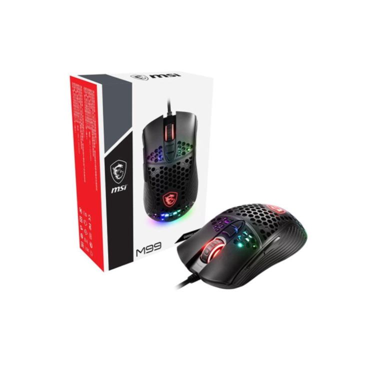 MSI M99 Wired USB RGB Gaming Mouse 60 IPS 4000 DPI 8 Buttons RGB LED Mode
